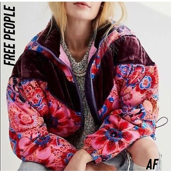 FREE PEOPLE SUN-VALLEY BOMBER JACKET NEW MEDIUM - Picture 1 of 5